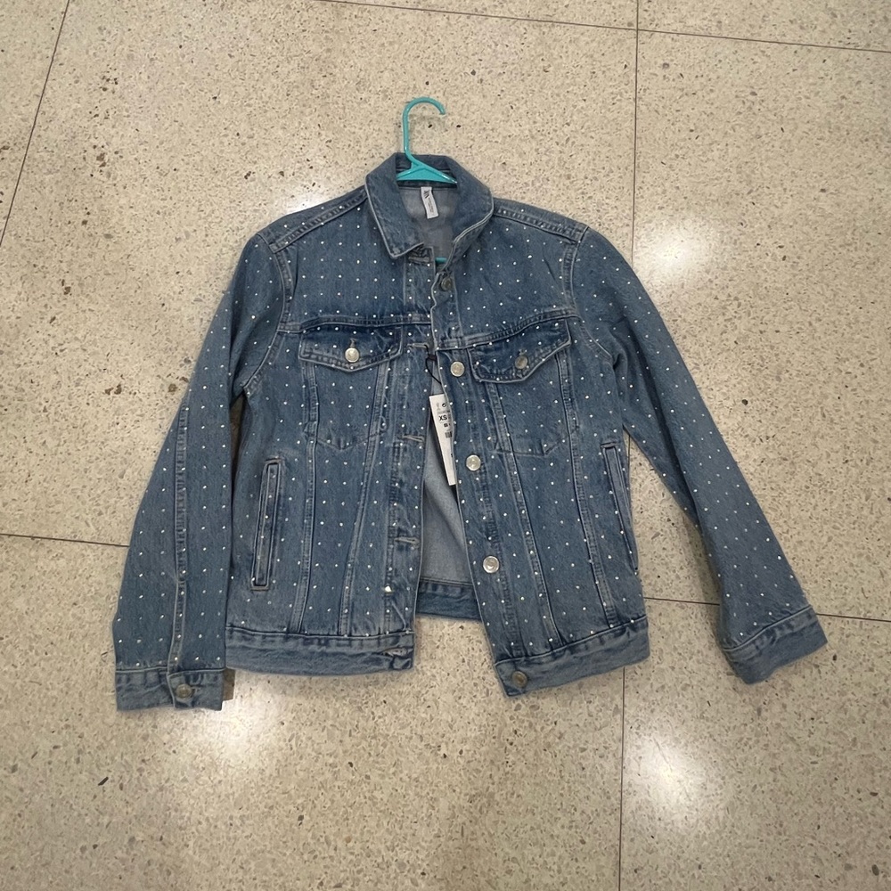 NWT Zara Studded Denim Jacket